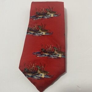 Ducks Unlimited Mens Necktie Tie 100% Silk Made In USA